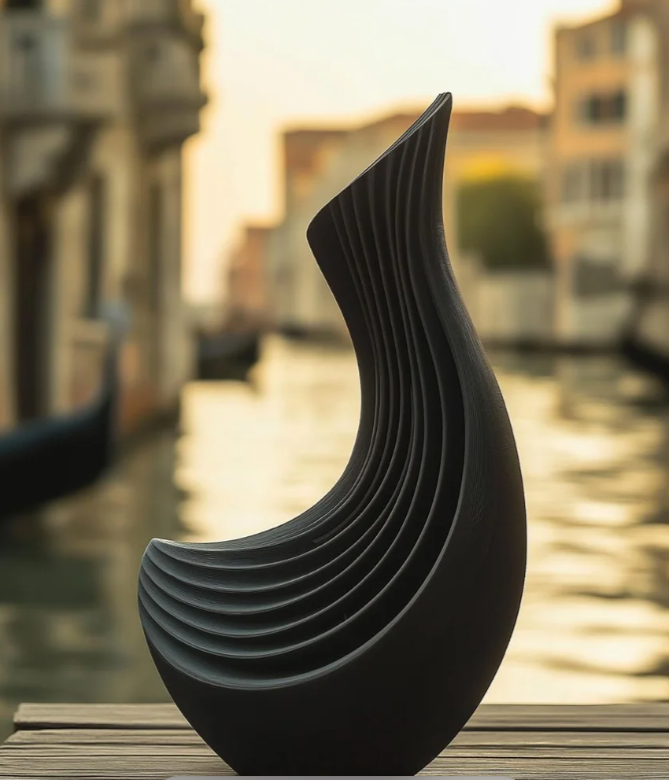 Swan: Florero impreso en 3d. Arte Contemporáneo que Fluye con Estilo