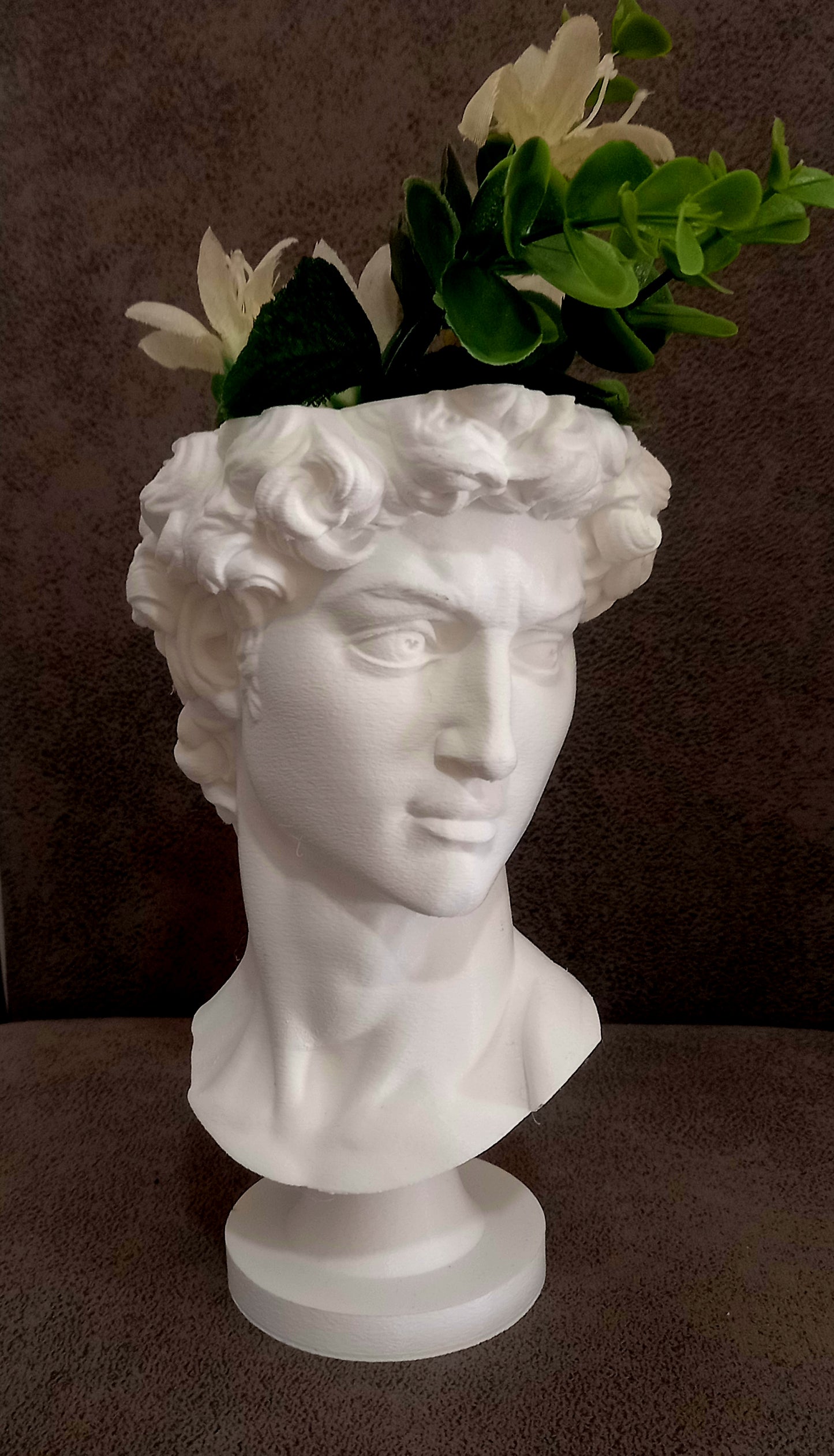 Maceta Busto de David en 3D - Arte Clásico con Sostenibilidad Moderna