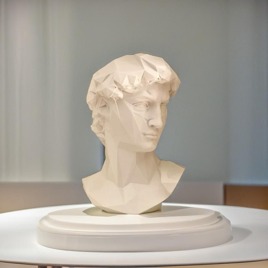 Escultura Geométrica para Decoración del Hogar- Busto de David