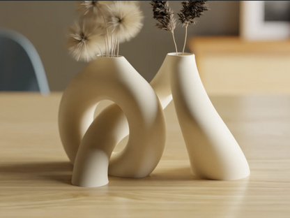 Intersect: Floreros con Formas Intercaladas y Texturizadas