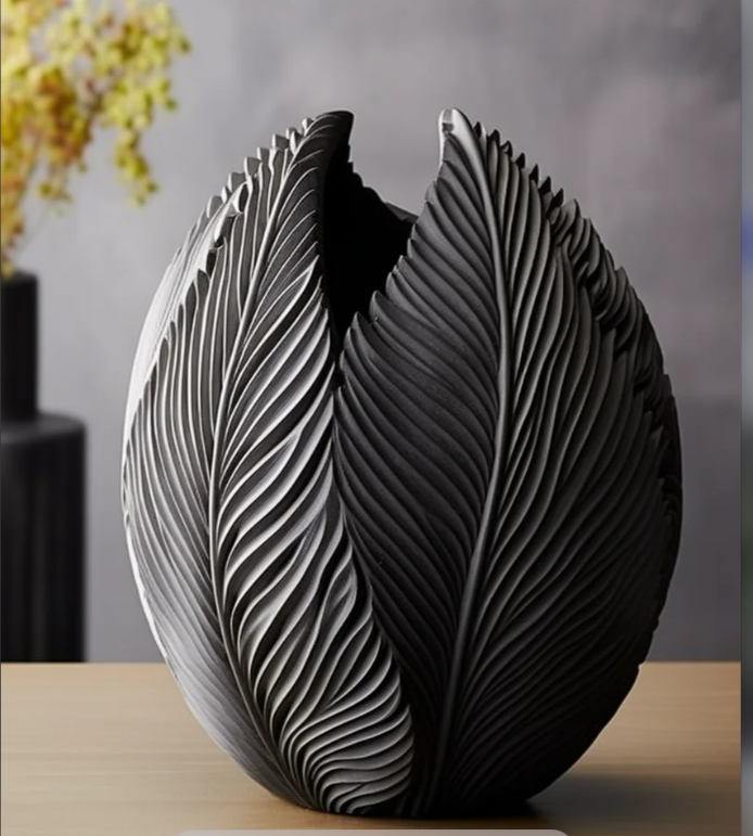Apulia: Florero ecológico impreso en 3D: diseño texturizado y elegancia sostenible