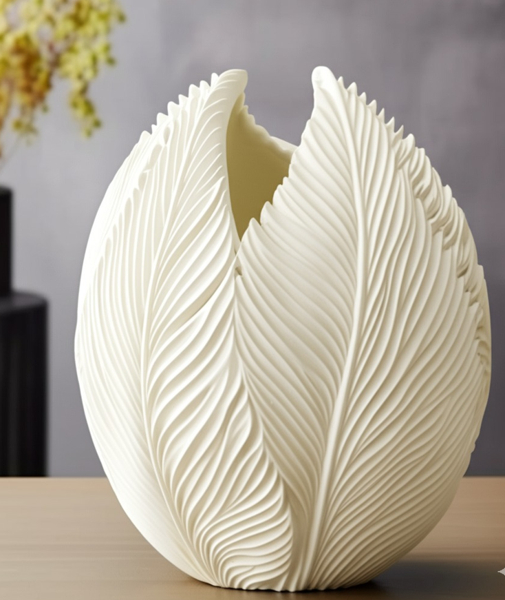 Apulia: Florero ecológico impreso en 3D: diseño texturizado y elegancia sostenible